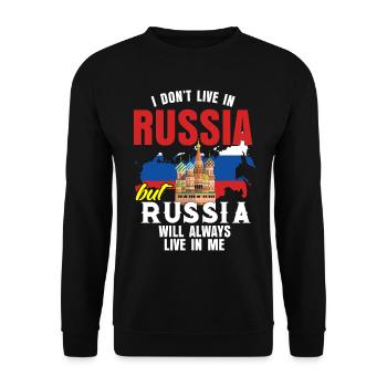 Russland Reise - Unisex Pullover - Schwarz - Vorne - Alina (178cm) & Michal (187cm)