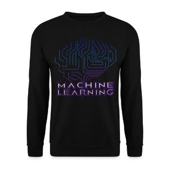 Machine Learning AI Artificial Intelligence - Unisex Sweatshirt - black - Front - Alina (178cm) & Michal (187cm)
