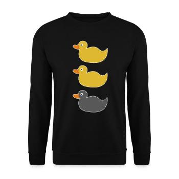 Canard canard canard gris - Sweat-shirt Unisexe - noir - Devant - Alina (178cm) & Michal (187cm)