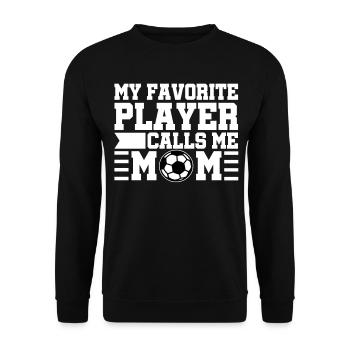 Fußball Mama Fußballmama Geschenk - Unisex Pullover - Schwarz - Vorne - Alina (178cm) & Michal (187cm)