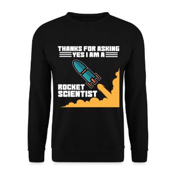 Rocket scientist rocket scientist - Unisex Sweatshirt - black - Front - Alina (178cm) & Michal (187cm)
