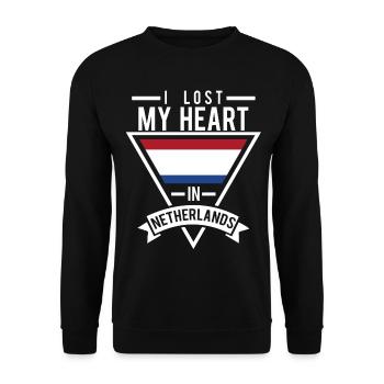 Amoureux des pays-bas - Sweat-shirt Unisexe - noir - Devant - Alina (178cm) & Michal (187cm)