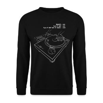 Table de mixage DJ - Sweat-shirt Unisexe - noir - Devant - Alina (178cm) & Michal (187cm)