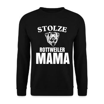 Rottweiler Mama - Unisex Pullover - Schwarz - Vorne - Alina (178cm) & Michal (187cm)