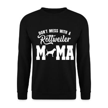 Rottweiler dog mom pet gift - Unisex Sweatshirt - black - Front - Alina (178cm) & Michal (187cm)