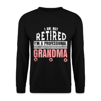 Grand-mère retraite retraité grand-mère cadeau - Sweat-shirt Unisexe - noir - Devant - Alina (178cm) & Michal (187cm)