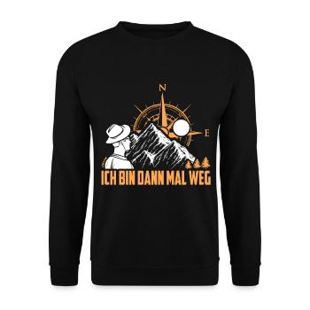 Je suis Alors Chemin des montagnes pèlerins boussole - Sweat-shirt Unisexe - noir - Devant - Alina (178cm) & Michal (187cm)
