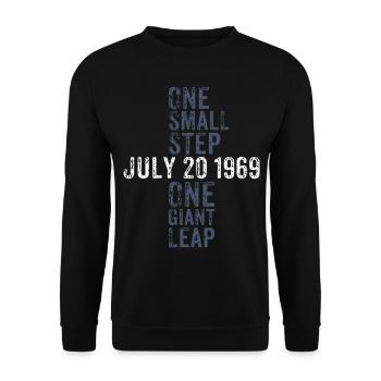 moon-landing - Unisex Sweatshirt - black - Front - Alina (178cm) & Michal (187cm)