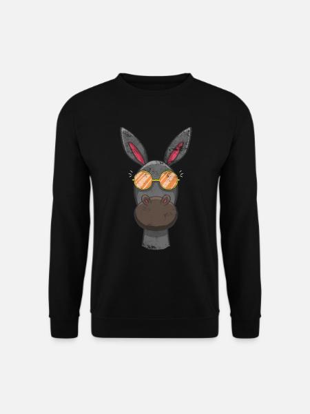 Cool donkey with sunglasses - Unisex Sweatshirt - black