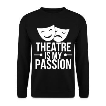 Theater Schauspiel Theaterspiel Schauspielerrin - Unisex Pullover - Schwarz - Vorne - Alina (178cm) & Michal (187cm)