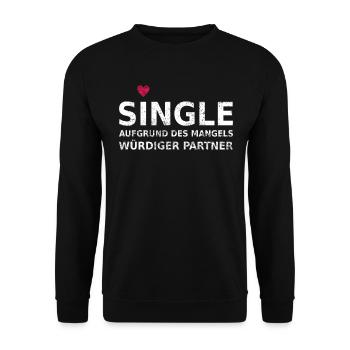 Single - Unisex Sweatshirt - black - Front - Alina (178cm) & Michal (187cm)