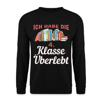Schule Kindergarten Klasse Geschenke - Unisex Pullover - Schwarz - Vorne - Alina (178cm) & Michal (187cm)