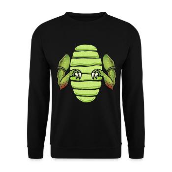 Costume De Dinosaure, Déguisement Halloween T-Rex - Sweat-shirt Unisexe - noir - Devant - Alina (178cm) & Michal (187cm)