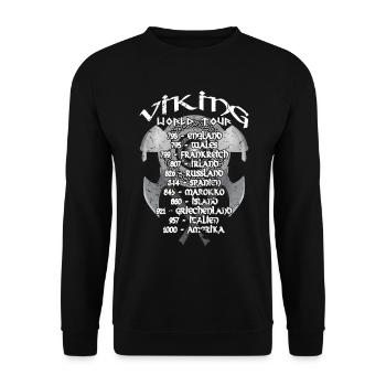 Tour du monde des vikings GRUNGE - Sweat-shirt Unisexe - noir - Devant - Alina (178cm) & Michal (187cm)