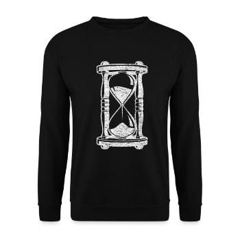 Sanduhr - Unisex Pullover - Schwarz - Vorne - Alina (178cm) & Michal (187cm)