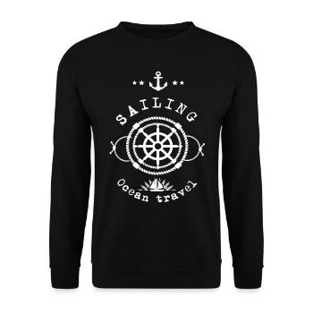 Segelschiff - Unisex Pullover - Schwarz - Vorne - Alina (178cm) & Michal (187cm)