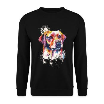 Labrador chiens propriétaire cadeau - Sweat-shirt Unisexe - noir - Devant - Alina (178cm) & Michal (187cm)