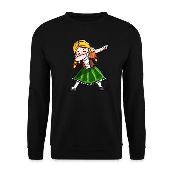 Dabbing Funny - Unisex Sweatshirt - black - Front - Alina (178cm) & Michal (187cm)
