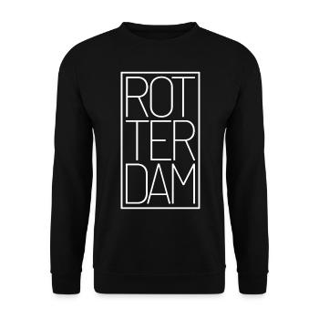 Cadeau Pays-Bas Rotterdam Hollande - Sweat-shirt Unisexe - noir - Devant - Alina (178cm) & Michal (187cm)