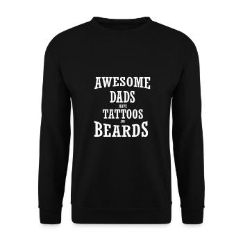 Father's Day Daddy Daddy Daddy Dad Dad Daddy - Unisex Sweatshirt - black - Front - Alina (178cm) & Michal (187cm)
