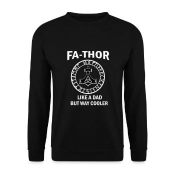 Fête des pères Papa Fathor - Sweat-shirt Unisexe - noir - Devant - Alina (178cm) & Michal (187cm)