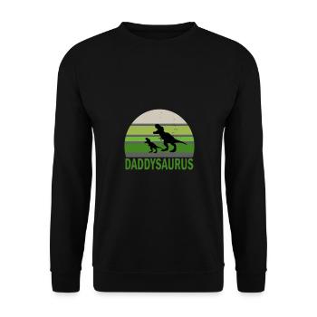 Father's Day Daddy Daddy Daddy Dad Dad Daddy - Unisex Sweatshirt - black - Front - Alina (178cm) & Michal (187cm)