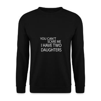 Father's Day Daddy Daddy Daddy Daddy Dad - Unisex Sweatshirt - black - Front - Alina (178cm) & Michal (187cm)