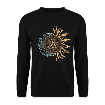 Wicca Witch Pagan Live By Sun Amour De La Lune - Sweat-shirt Unisexe - noir - Devant - Alina (178cm) & Michal (187cm)