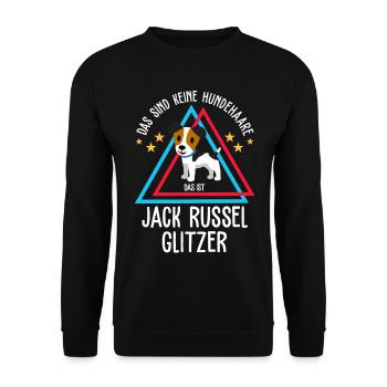 Jack Russel Hund - Unisex Pullover - Schwarz - Vorne - Alina (178cm) & Michal (187cm)