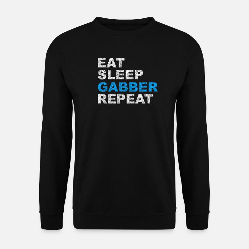 Gabber Hardtekk Techno Music Tekk Schranz Geschenk - Unisex Pullover - Schwarz