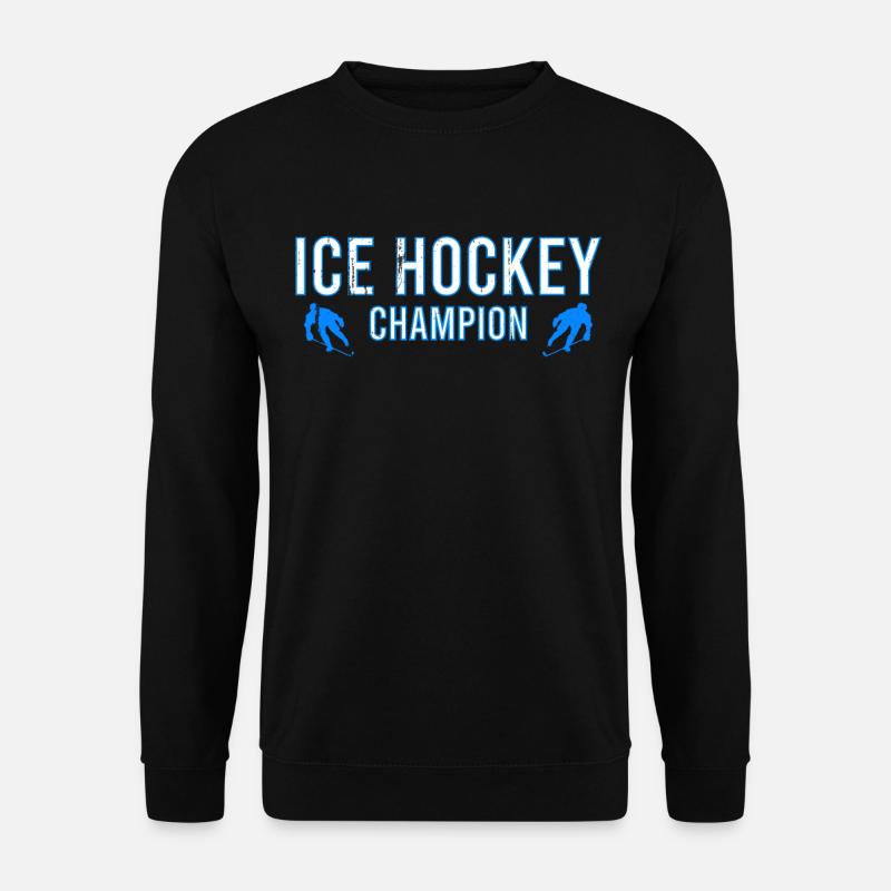 Eis Hockey Vintage Eishockey Spielen - Unisex Pullover - Schwarz