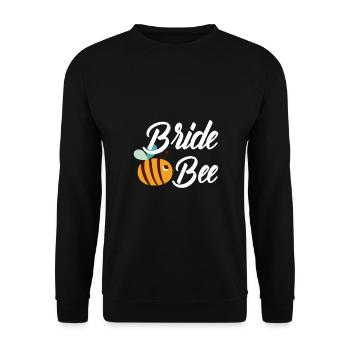 Hochzeit Braut Bräutigam Geschenk - Unisex Pullover - Schwarz - Vorne - Alina (178cm) & Michal (187cm)