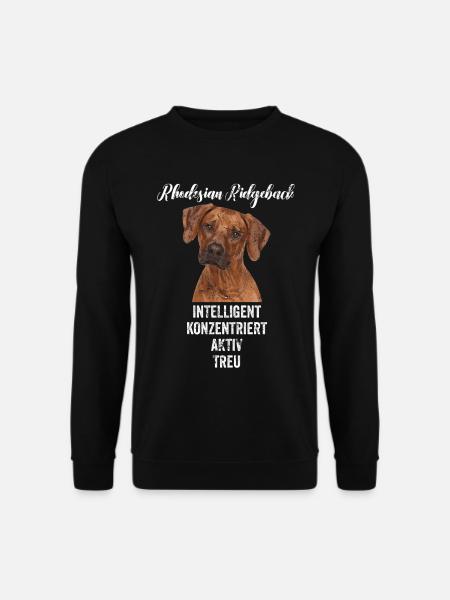 Rhodesian Ridgeback Hund Tier Geschenk - Unisex Pullover - Schwarz