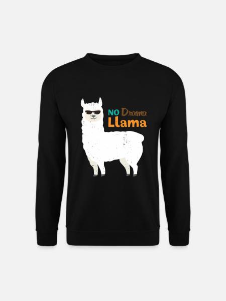 Llama alpaca animal gift - Unisex Sweatshirt - black