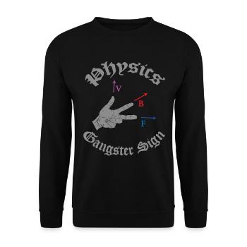 Physik Wissenschaft Naturwissenschaft Geschenk - Unisex Pullover - Schwarz - Vorne - Alina (178cm) & Michal (187cm)