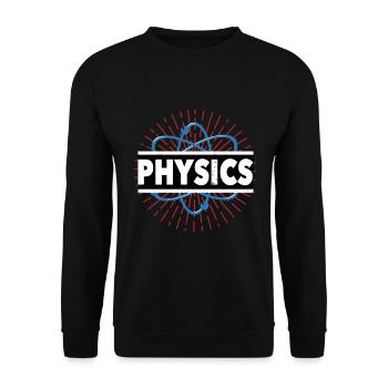 Physik Wissenschaft Naturwissenschaft Geschenk - Unisex Pullover - Schwarz - Vorne - Alina (178cm) & Michal (187cm)