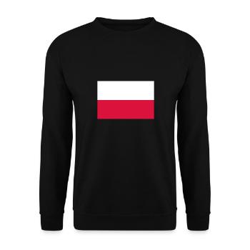 Drapeau pologne drapeau polonais polonais Pologne - Sweat-shirt Unisexe - noir - Devant - Alina (178cm) & Michal (187cm)