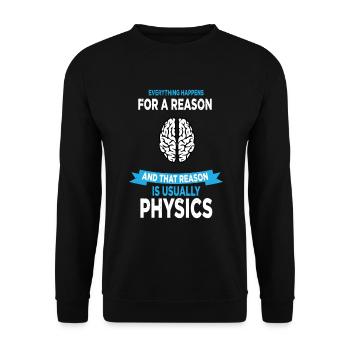 Physik Wissenschaft Naturwissenschaft Geschenk - Unisex Pullover - Schwarz - Vorne - Alina (178cm) & Michal (187cm)