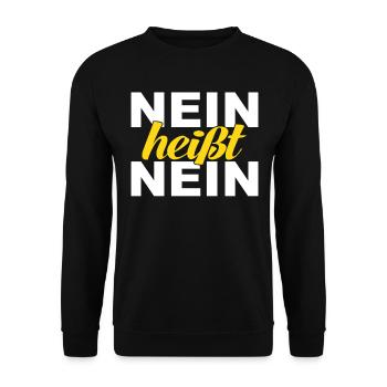 Nein heisst nein - Unisex Pullover - Schwarz - Vorne - Alina (178cm) & Michal (187cm)