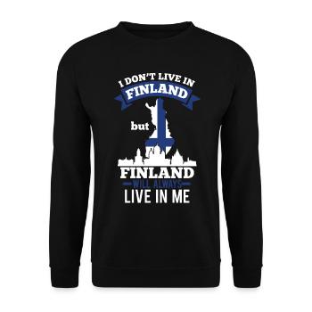 Finnland Urlaub - Unisex Pullover - Schwarz - Vorne - Alina (178cm) & Michal (187cm)