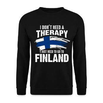 Finnland Ferien - Unisex Pullover - Schwarz - Vorne - Alina (178cm) & Michal (187cm)