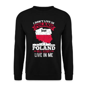 Polen Flagge Urlaub Geschenk - Unisex Pullover - Schwarz - Vorne - Alina (178cm) & Michal (187cm)