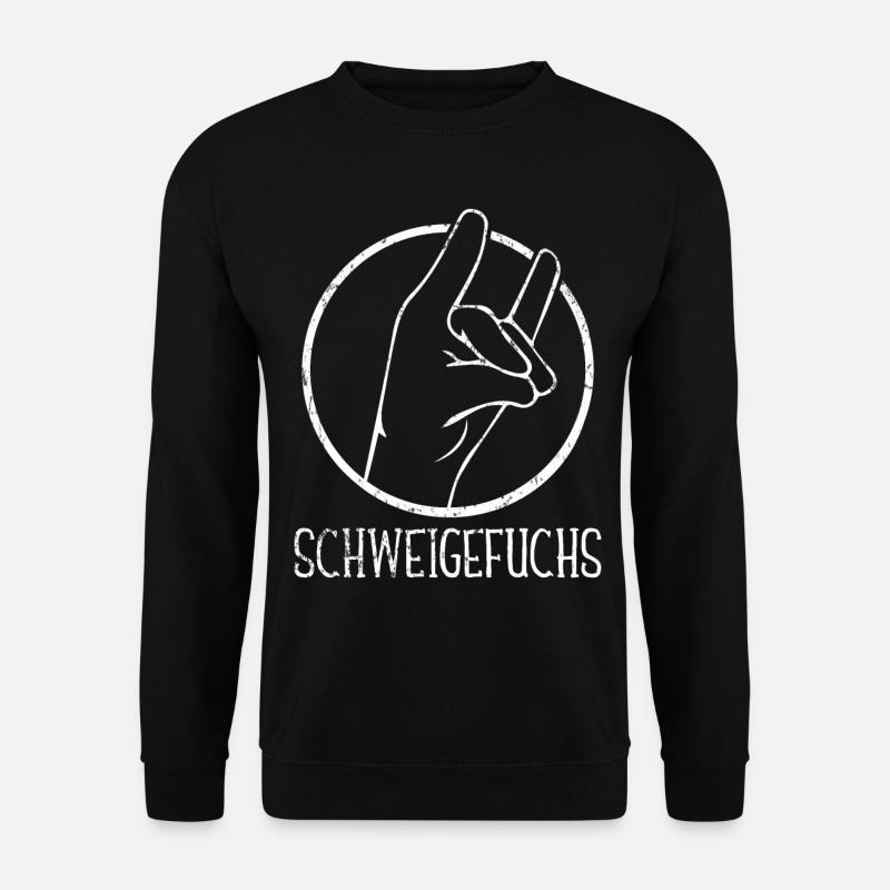Lehrer Schweigefuchs Geschenk - Unisex Pullover - Schwarz