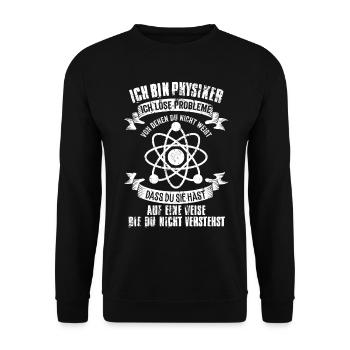 physicist - Unisex Sweatshirt - black - Front - Alina (178cm) & Michal (187cm)