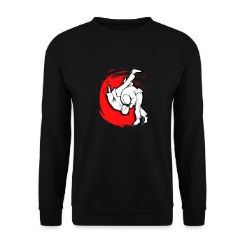 Judo Judoka Judokampf Judokämpfer Judotraining - Unisex Pullover - Schwarz - Vorne - Alina (178cm) & Michal (187cm)