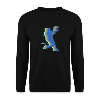 Tennis - Unisex Sweatshirt - black - Front - Alina (178cm) & Michal (187cm)