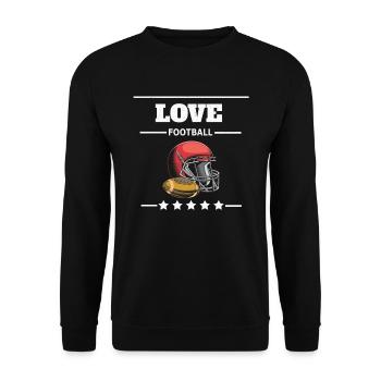 American Football - Unisex Pullover - Schwarz - Vorne - Alina (178cm) & Michal (187cm)
