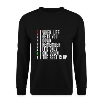 Moto vitesses de la vie - Sweat-shirt Unisexe - noir - Devant - Alina (178cm) & Michal (187cm)