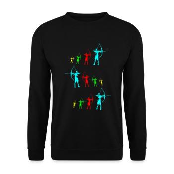 Archer tir à l'arc cadeau de chasse à l'arc - Sweat-shirt Unisexe - noir - Devant - Alina (178cm) & Michal (187cm)