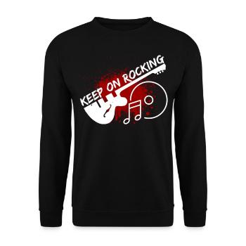 Guitare rock guitare rock guitariste - Sweat-shirt Unisexe - noir - Devant - Alina (178cm) & Michal (187cm)
